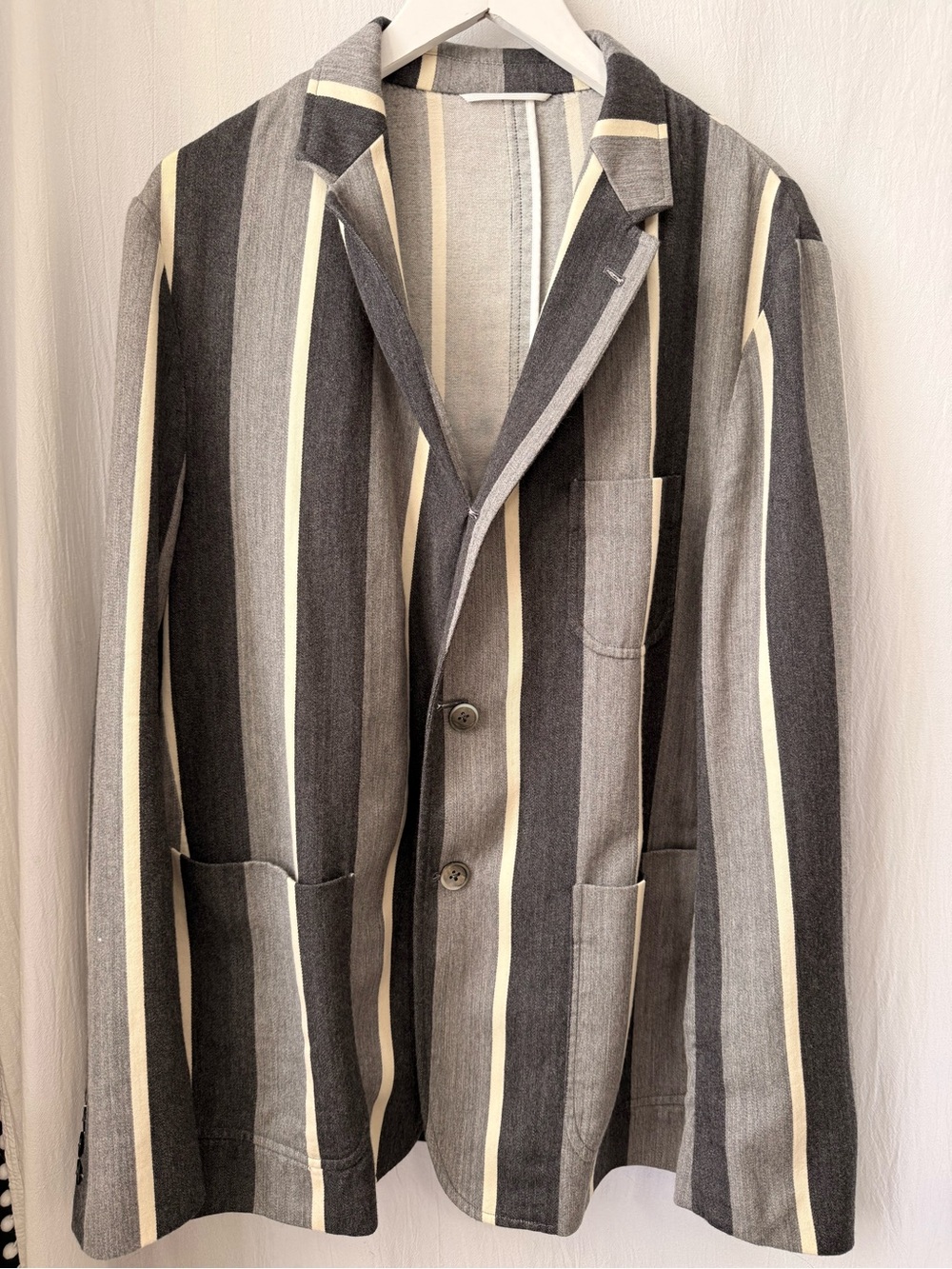 Thom Browne, Repp Stripe Wool/Cotton Jacket, sz 4 (US XL/44)